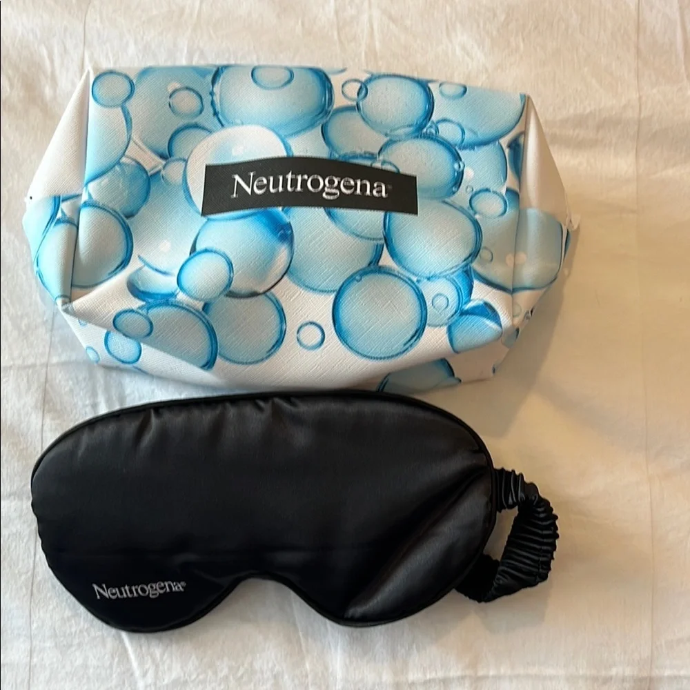 Neutrogena Makeup Bag & Black Sleep Mask for Immersive Relaxation